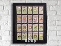 20 Card PSA Frames, Premium Quality, Solid Real Wood, CGC MTG Pokemon Wall Case