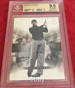 2004 UD SP AUTHENTIC Tiger Woods #37 Beckett 9.5 Card
