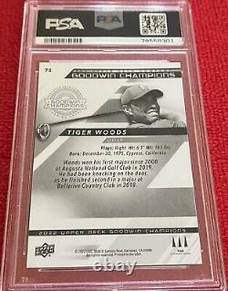 2022 UD Goodwin Champs Tiger Woods PSA 10 CARD