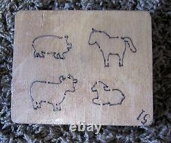 Accucut Craft Cut-Out Standard Steel-Rule Wood Dies Animal Set Assorted -NEW