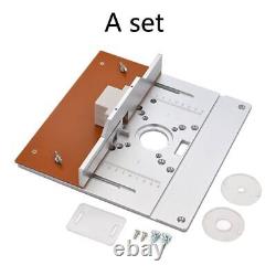 Aluminum Router Table Insert Plate Electric Wood Milling Flip Board Miter Gauge
