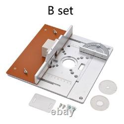 Aluminum Router Table Insert Plate Electric Wood Milling Flip Board Miter Gauge