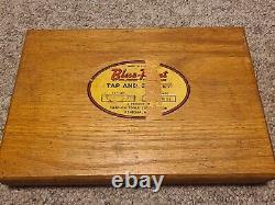 Blue Point Tap Die Td2400 Set Vintage Wood Box Snap On Auto Repair SAE standard