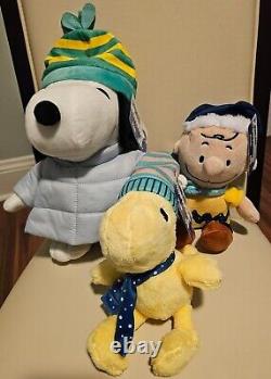 CVS 2023 Snoopy Puffer Jacket, Woodstock & Charlie Brown Christmas Plush Set