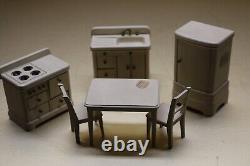 HUGE COLLECTION of antique Doll House furniture (many NEWithOLD STOCK) mostly wood