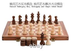High-grade Solid Wood Chess Set Children's Folding Chess Box Wooden Chess Stock