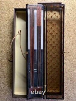 LOUIS VUITTON Pair Chopsticks Set VIP Limited Monogram Wood IN Stock New with BOX