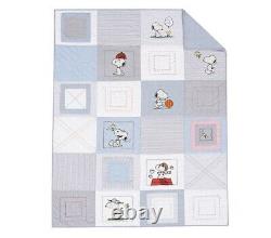 Pottery Barn Kids Peanuts Snoopy Woodstock Quilt Quilted Sham Sheet Set 8 Piece