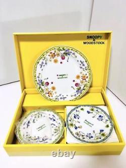 Rare Limited Snoopy Woodstock Collaboration Plate Set Cute