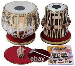 SAI Musicals Tabla Set, Concert Quality, 2.5 Kg Chromed Copper Bayan