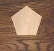Set Of 10 Pentagons, Laser Cut Wood Pentagon, Sizes Up To 5 Feet, Multiple Thick