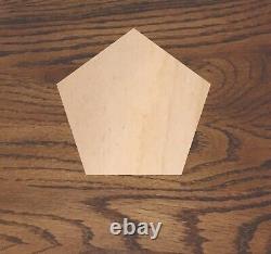 Set of 10 Pentagons, Laser Cut Wood Pentagon, Sizes up to 5 feet, Multiple Thick