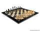 Standard Wooden Folding Tournament Chess Set Geneva Weighted, Felted Pieces