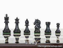 Standard wooden folding tournament chess set New York BLACK Gift item