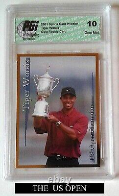 Tiger Woods 2001 Rookie 1/1 Pgi Gem-mt 10 Gold Grand Slam Set