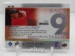 Tiger Woods 2001 Sp Game Used Back 9 Fabrics Tournament Worn Material