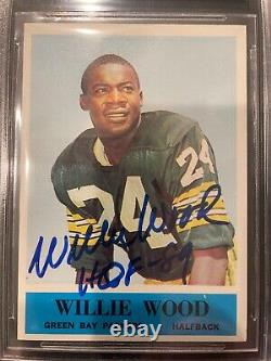 Willie Wood signed 1964 Philadelphia 2nd year Card Green Bay Packers JSA Auth