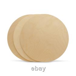 Wood Circles 19 inch 1/4 inch Thick, Unfinished Birch Craft Rounds Woodpeckers
