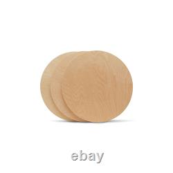 Wood Circles 8 inch 1/2 inch Thick, Unfinished Birch Craft Rounds Woodpeckers
