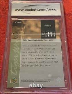2001 UD Tiger Woods Joueur de l'année du PGA Tour 1999 Carte notée 10 par BCCG