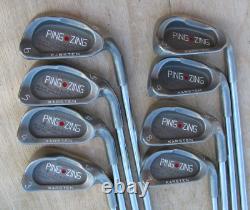 Beaux fers Ping Zing 3-pw, ensemble de fers, flex rigide, tige DGS, points rouges, clubs de golf +1/2