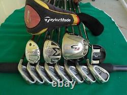 Ensemble complet de clubs de golf Taylormade Callaway Top Flite Irons Driver Wood Hybrid pour droitier