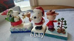 Ensemble de figurines Enesco Jim Shore Peanuts Charlie Brown Christmas 3 Snoopy Woodstock