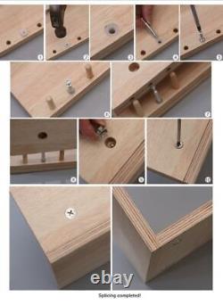 Guide de poinçonnage pour localiser les meubles en métal avec des outils de menuiserie réglables pour percer le bois.