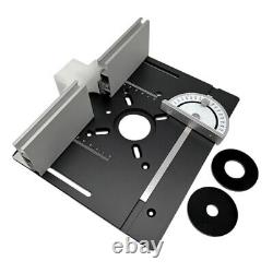 Plaque d'insertion de table de routeur en aluminium 6 vitesses Trimmer électrique Outils de gravure sur bois