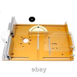 Plaque d'insertion de table mini aluminium pour scie circulaire à broche de levage et routeur Flip Board